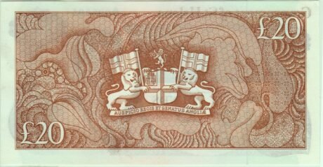 Реверс банкноты 20 фунтов - Elizabeth II (Великобритания) 1986 года