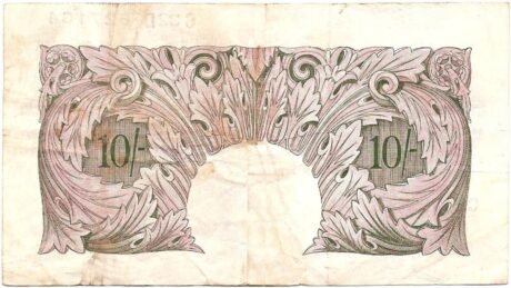 Реверс банкноты 10 шиллингов (Великобритания) 1940 года