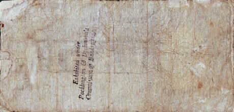 Реверс банкноты 1 фунт (Великобритания) 1801 года