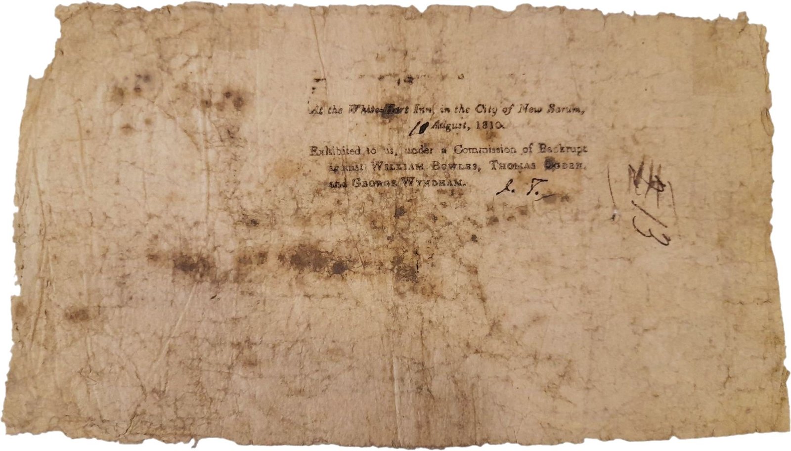 Реверс банкноты 1 фунт (Великобритания) 1808 года