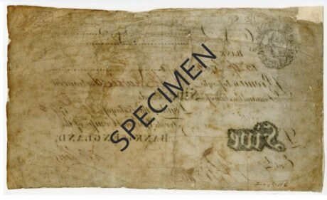 Реверс банкноты 5 фунтов (Великобритания) 1793 года