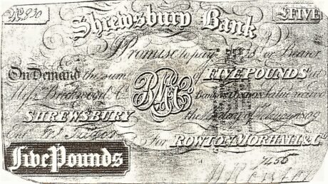 Аверс банкноты 5 фунтов (Великобритания) 1806 года