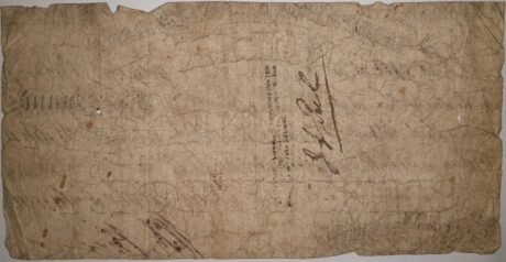 Реверс банкноты 5 фунтов (Великобритания) 1839 года