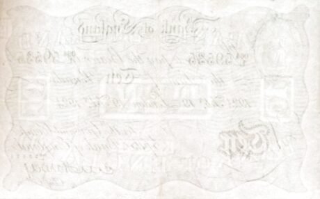 Реверс банкноты 10 фунтов (Великобритания) 1870 года