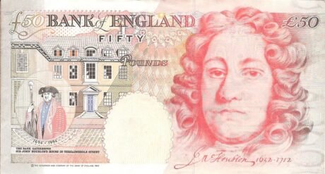 Реверс банкноты 50 funtów (Wielka Brytania) 1994