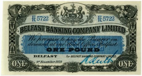 Аверс банкноты 1 фунт 