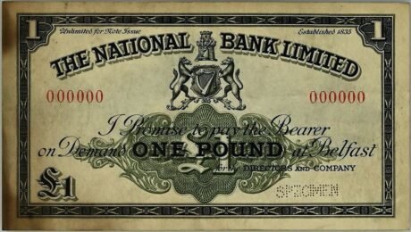 Аверс банкноты 1 фунт 