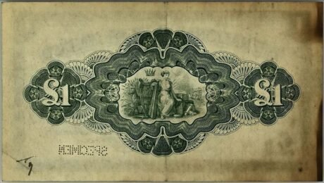 Реверс банкноты 1 фунт 