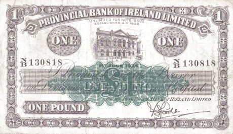 Аверс банкноты 1 фунт 