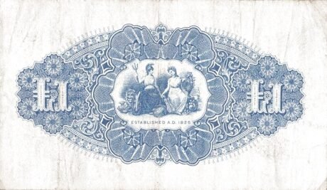 Реверс банкноты 1 фунт 