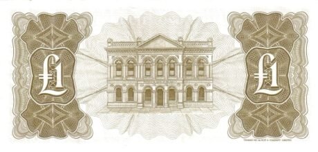 Реверс банкноты 1 фунт 