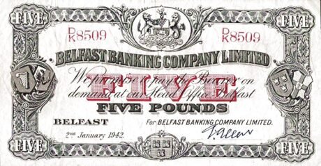 Аверс банкноты 5 фунтов 