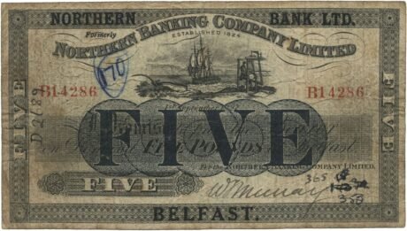 Аверс банкноты 5 фунтов 