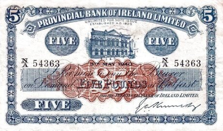 Аверс банкноты 5 фунтов 