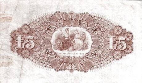 Реверс банкноты 5 фунтов 