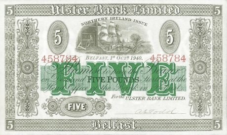 Аверс банкноты 5 фунтов 