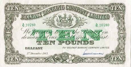 Аверс банкноты 10 фунтов 