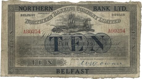 Аверс банкноты 10 фунтов 