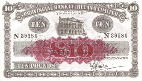 Аверс банкноты 10 фунтов 