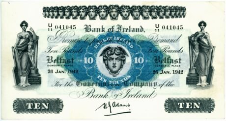 Аверс банкноты 10 фунтов 