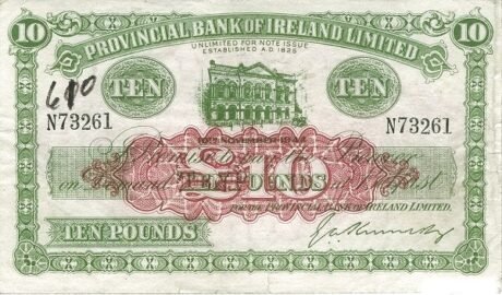 Аверс банкноты 10 фунтов 