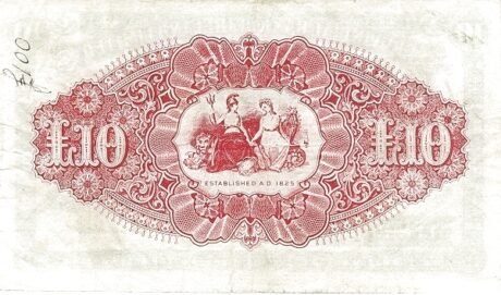 Реверс банкноты 10 фунтов 