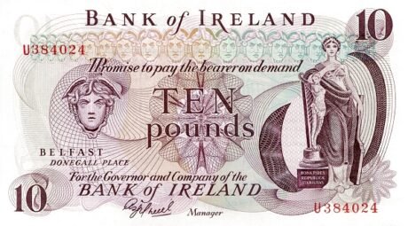 Аверс банкноты 10 фунтов 