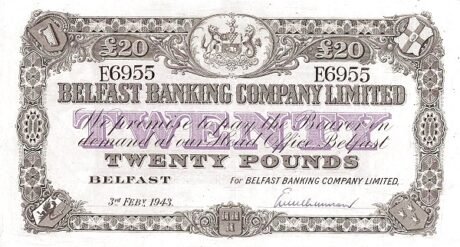 Аверс банкноты 20 фунтов 