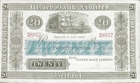 Аверс банкноты 20 фунтов 