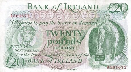 Аверс банкноты 20 фунтов 