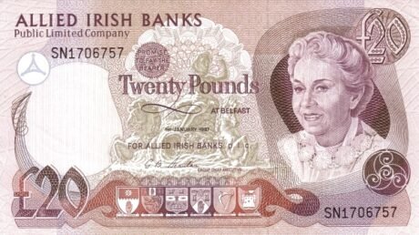 Аверс банкноты 20 фунтов 