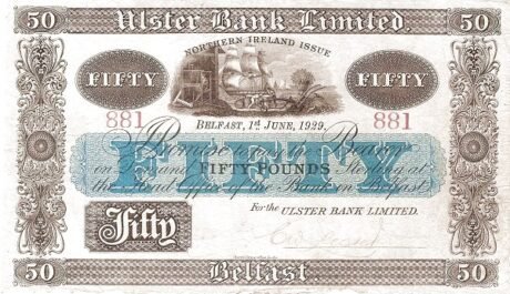 Аверс банкноты 50 фунтов 