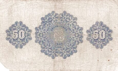 Реверс банкноты 50 фунтов 