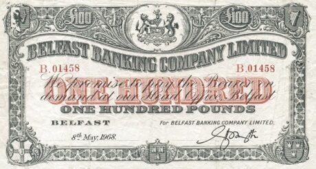 Аверс банкноты 100 фунтов 