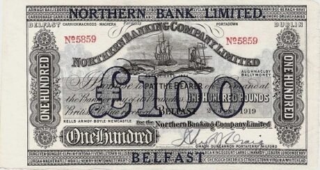 Аверс банкноты 100 фунтов 