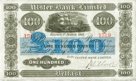 Аверс банкноты 100 фунтов 