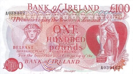 Аверс банкноты 100 фунтов 