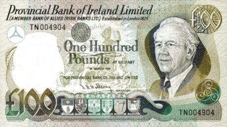 Аверс банкноты 100 фунтов 