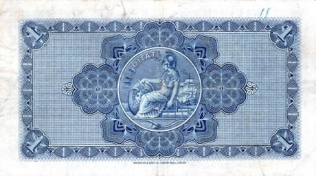 Реверс банкноты 1 фунт 