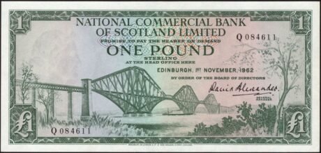 Аверс банкноты 1 фунт 