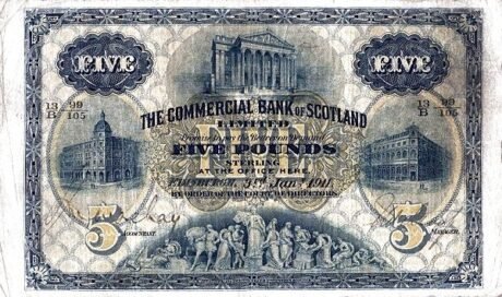 Аверс банкноты 5 фунтов 