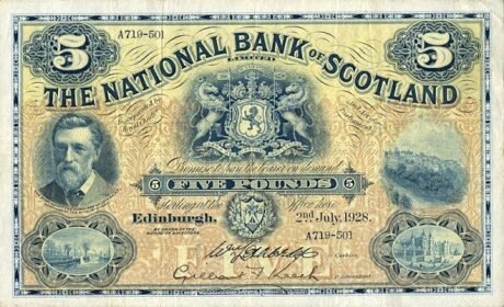 Аверс банкноты 5 фунтов 