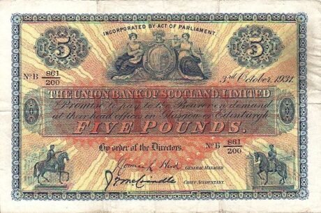 Аверс банкноты 5 фунтов 