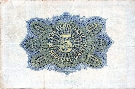 Реверс банкноты 5 фунтов 