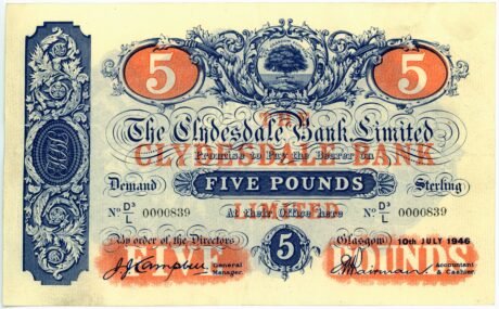 Аверс банкноты 5 фунтов 