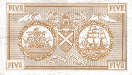 Реверс банкноты 5 фунтов 
