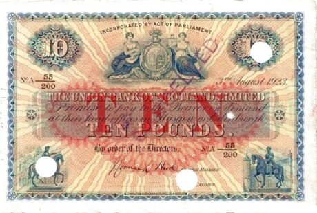 Аверс банкноты 10 фунтов 