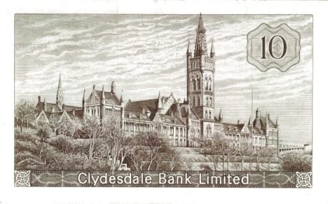 Реверс банкноты 10 фунтов 