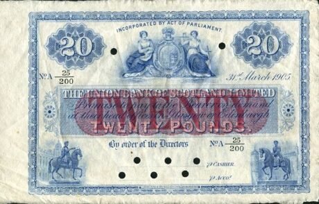 Аверс банкноты 20 фунтов 