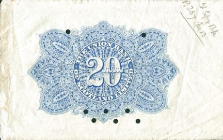 Реверс банкноты 20 фунтов 